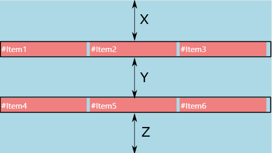 align content space evenly