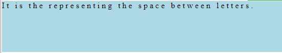 letter-spacing positive